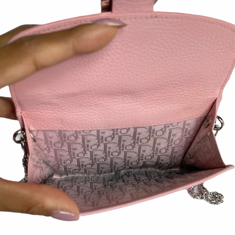 ***SOLD***Christian Dior | Auth Pink and Silver Wallet on Chain - Picture 7 of 13